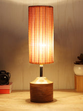 Wood Table lamp with Bamboo Shade (AEAP01)